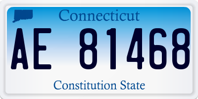 CT license plate AE81468