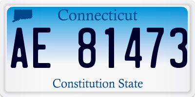 CT license plate AE81473