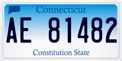 CT license plate AE81482