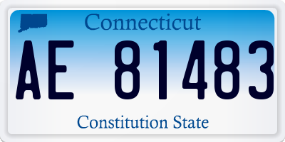 CT license plate AE81483