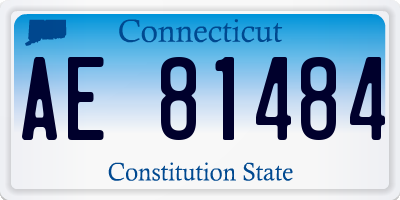 CT license plate AE81484