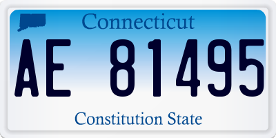 CT license plate AE81495