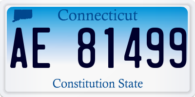 CT license plate AE81499