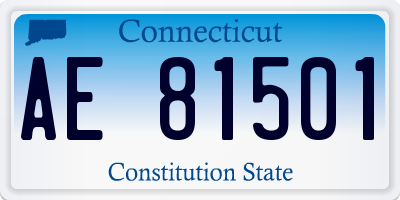 CT license plate AE81501