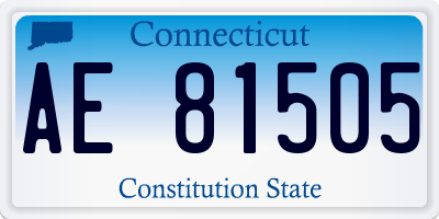 CT license plate AE81505