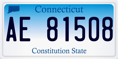 CT license plate AE81508