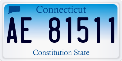 CT license plate AE81511