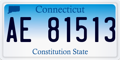 CT license plate AE81513