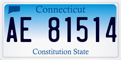 CT license plate AE81514