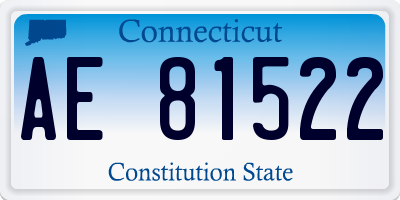 CT license plate AE81522