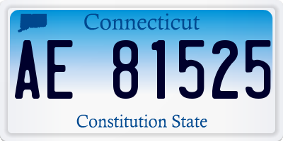 CT license plate AE81525