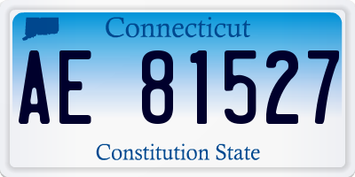 CT license plate AE81527