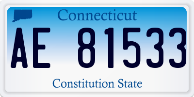 CT license plate AE81533