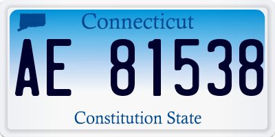 CT license plate AE81538