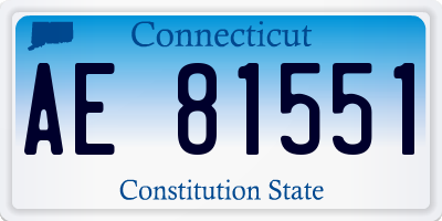 CT license plate AE81551