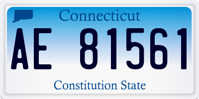 CT license plate AE81561