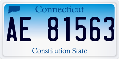CT license plate AE81563