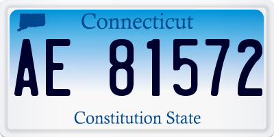 CT license plate AE81572