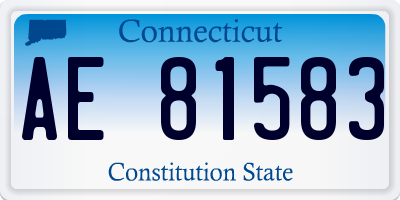 CT license plate AE81583