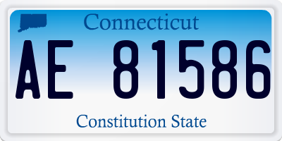 CT license plate AE81586