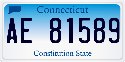 CT license plate AE81589