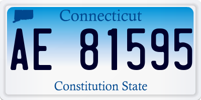 CT license plate AE81595