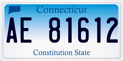 CT license plate AE81612