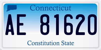 CT license plate AE81620