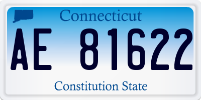 CT license plate AE81622