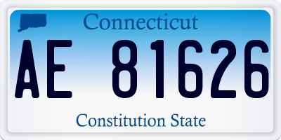 CT license plate AE81626