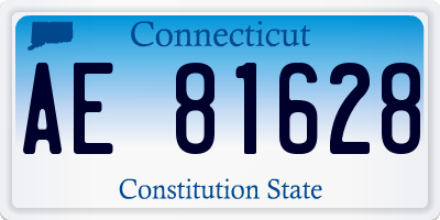 CT license plate AE81628