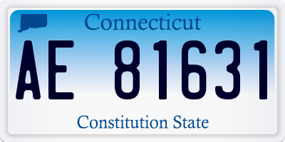 CT license plate AE81631