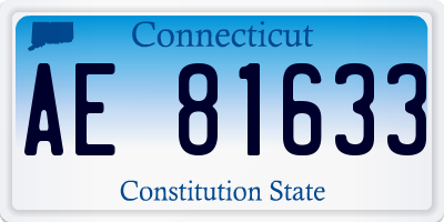 CT license plate AE81633