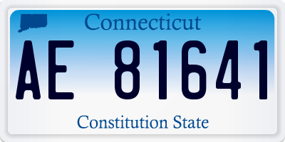 CT license plate AE81641
