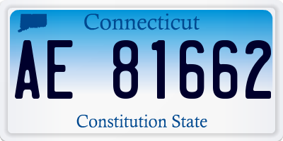 CT license plate AE81662