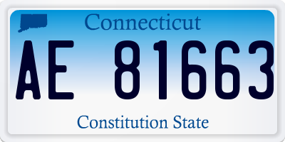 CT license plate AE81663