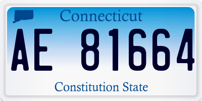 CT license plate AE81664