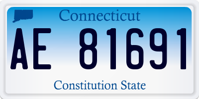 CT license plate AE81691