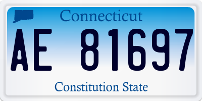 CT license plate AE81697