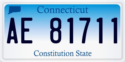 CT license plate AE81711