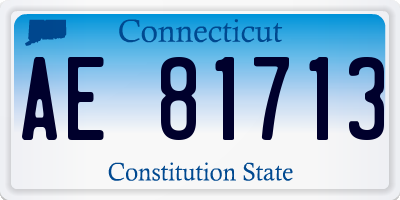 CT license plate AE81713