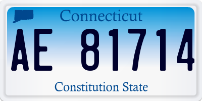 CT license plate AE81714