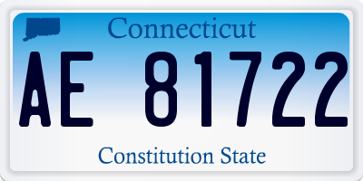 CT license plate AE81722