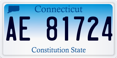 CT license plate AE81724