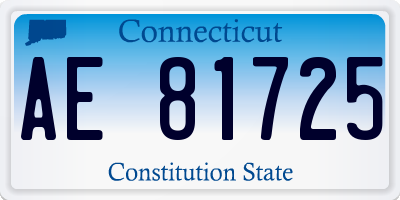 CT license plate AE81725