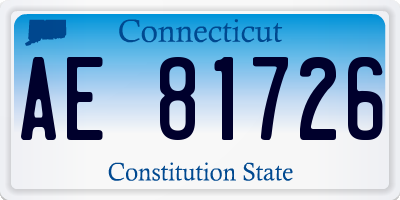 CT license plate AE81726
