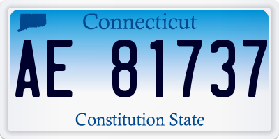 CT license plate AE81737