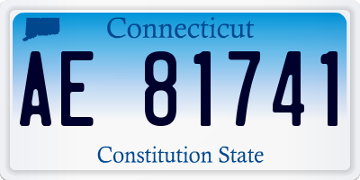 CT license plate AE81741