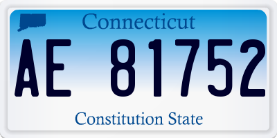 CT license plate AE81752