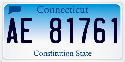 CT license plate AE81761